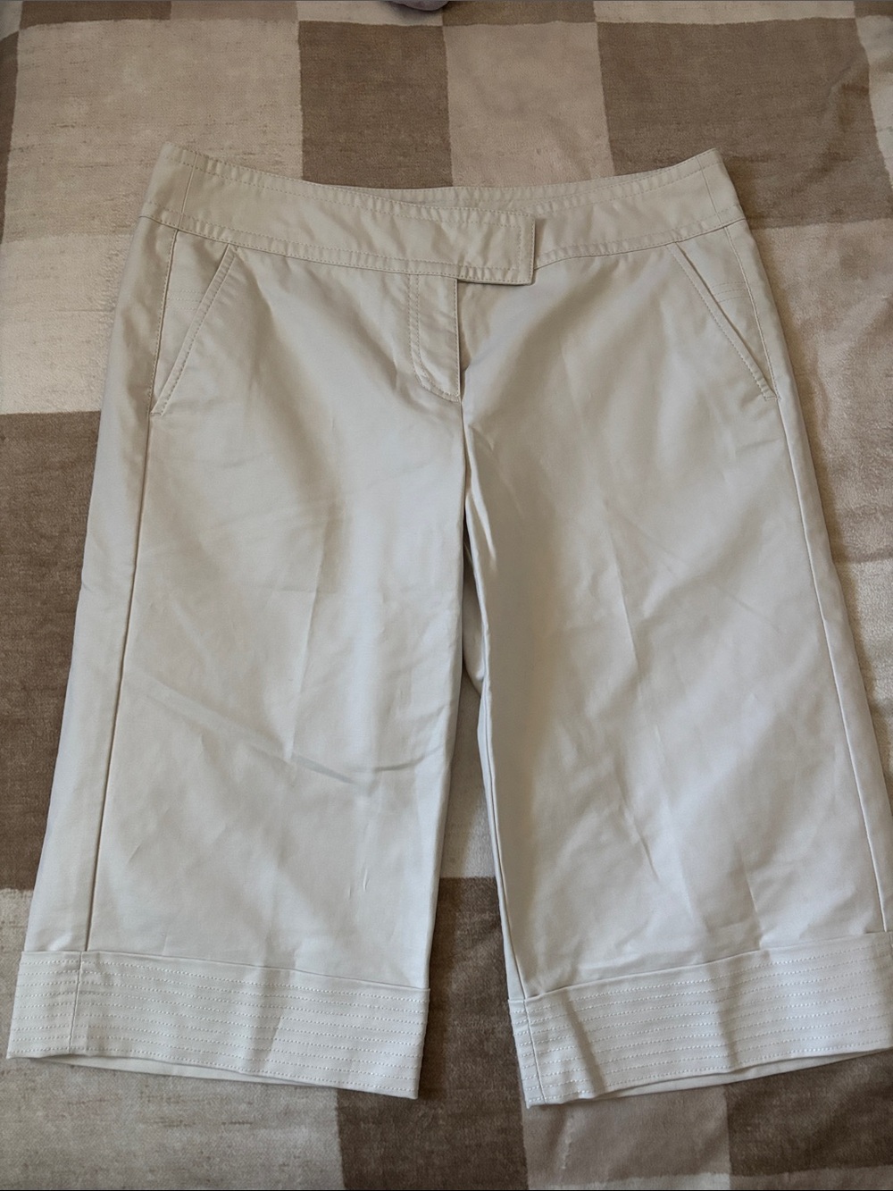 Ann Taylor Light Beige Stretch Shorts